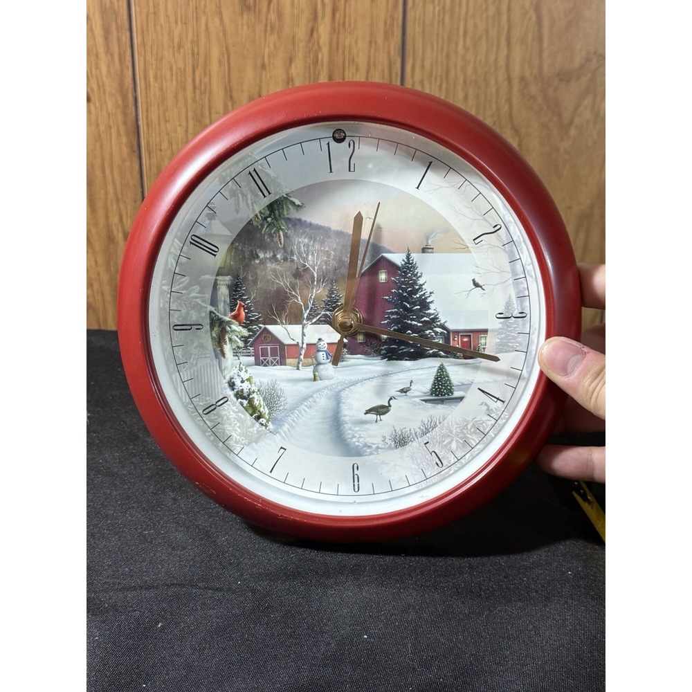 Feldstein Christmas Carol‎ Clock 8" Plays 12 Carols Light Sensor
